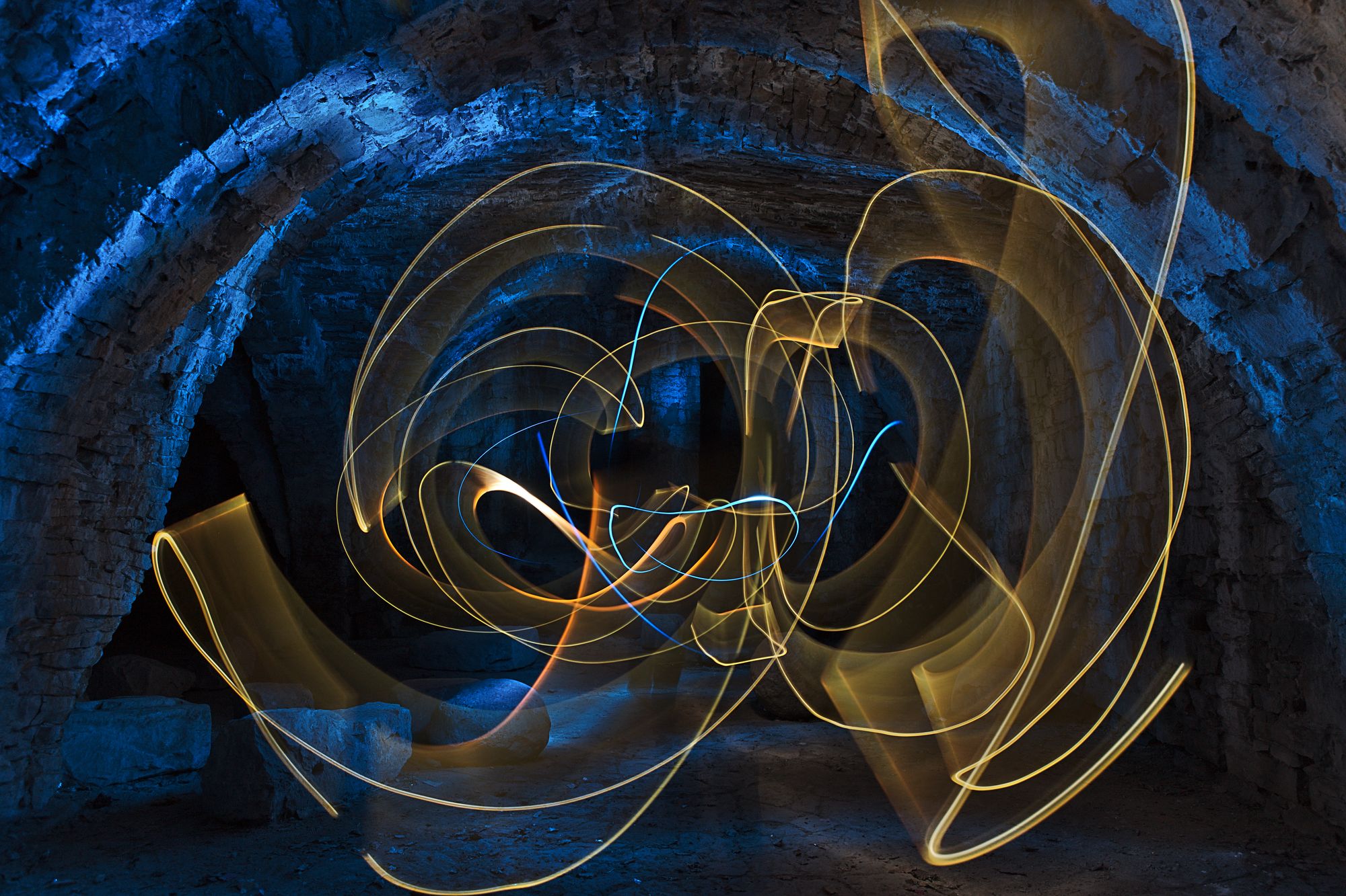 Lightpainting Burg Vlotho