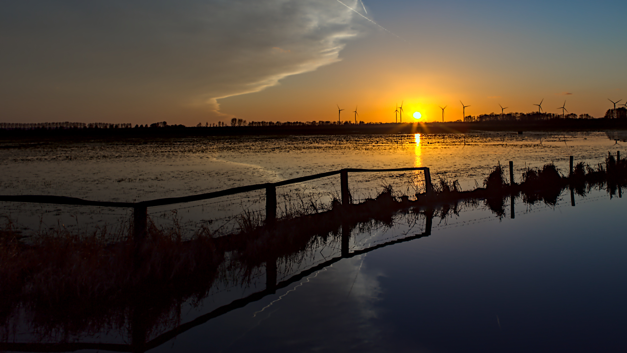 Sonnenuntergang im Ochsenmoor